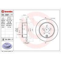 Brembo Rear Brake Rotors Set 08.C661.11