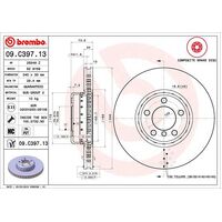 Brembo Front Brake Rotors Set 09.C397.13
