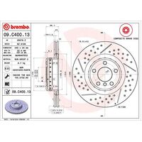 Brembo Rear Brake Rotors Set 09.C400.13