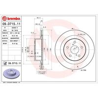 Brembo Rear Brake Rotors Set 09.D715.11
