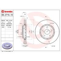 Brembo Front Brake Rotors Set 09.C710.11