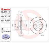 Brembo Front Brake Rotors Set 09.B494.11