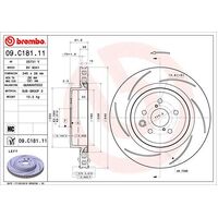 Brembo Rear Brake Rotors Set 09.C181.11