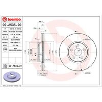Brembo Front Brake Rotors Set 09.A535.21