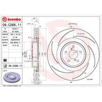 Brembo Front Brake Rotors Set 09.C266.11