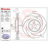 Brembo Front Brake Rotors Set 09.C266.21