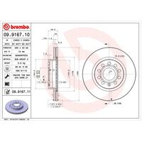 Brembo Front Brake Rotors Set 09.9167.11