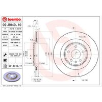 Brembo Rear Brake Rotors Set 09.B040.11