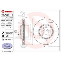 Brembo Front Brake Rotors Set 09.A820.11