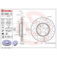 Brembo Front Brake Rotors Set 09.A820.1X