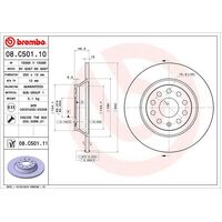 Brembo Rear Brake Rotors Set 08.C501.11