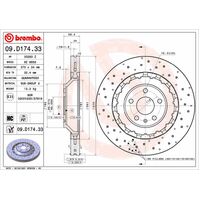 Brembo Front Brake Rotors Set 09.D174.33