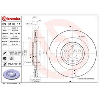 Brembo Rear Brake Rotors Set 09.C170.11