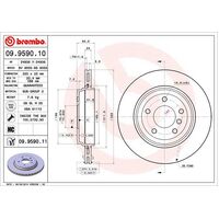 Brembo Rear Brake Rotors Set 09.9590.11