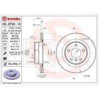 Brembo Rear Brake Rotors Set 09.9793.11