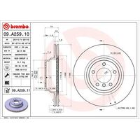 Brembo Front Brake Rotors Set 09.A259.11