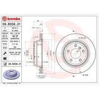 Brembo Rear Brake Rotors Set 09.B338.21