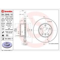 Brembo Front Brake Rotors Set 09.C649.11