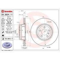 Brembo Rear Brake Rotors Set 09.9924.11