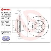 Brembo Front Brake Rotors Set 09.A632.11