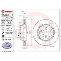 Brembo Rear Brake Rotors Set 09.9573.11