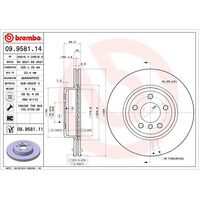 Brembo Front Brake Rotors Set 09.9581.11