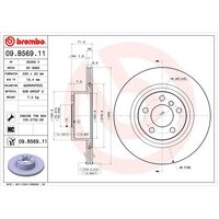 Brembo Rear Brake Rotors Set 09.B569.11