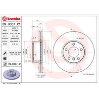 Brembo Front Brake Rotors Set 09.B337.21