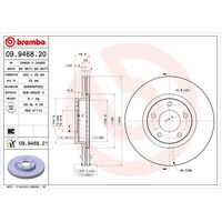 Brembo Front Brake Rotors Set 09.9468.21