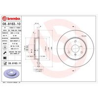 Brembo Front Brake Rotors Set 08.8163.11