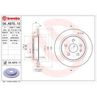 Brembo Rear Brake Rotors Set 08.A970.11