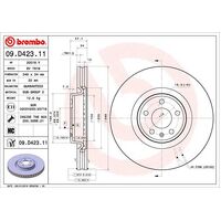 Brembo Front Brake Rotors Set 09.D423.11