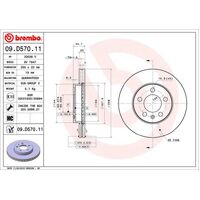 Brembo Front Brake Rotors Set 09.D570.11
