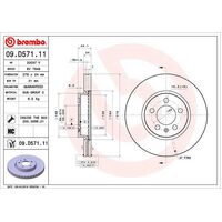 Brembo Front Brake Rotors Set 09.D571.11