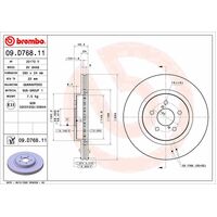 Brembo Front Brake Rotors Set 09.D768.11