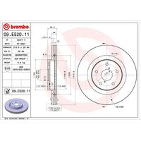 Brembo Front Brake Rotors Set 09.E520.11