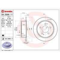 Brembo Rear Brake Rotors Set 08.D568.11