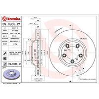 Brembo Front Brake Rotors Set 09.C985.21