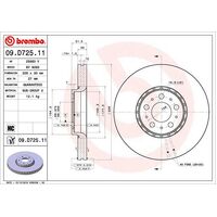 Brembo Front Brake Rotors Set 09.D725.11