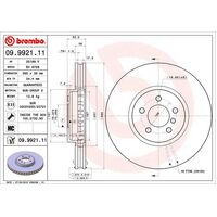 Brembo Front Brake Rotors Set 09.9921.11