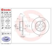 Brembo Rear Brake Rotors Set 08.3126.11