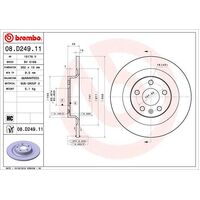 Brembo Rear Brake Rotors Set 08.D249.11