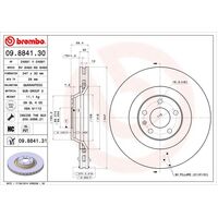 Brembo Front Brake Rotors Set 09.8841.31