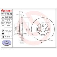 Brembo Front Brake Rotors Set 09.C133.11