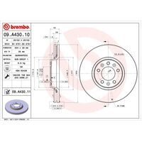 Brembo Front Brake Rotors Set 09.A430.11