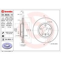 Brembo Front Brake Rotors Set 09.B638.11