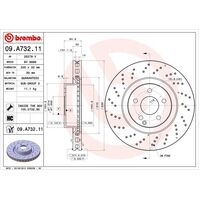 Brembo Front Brake Rotors Set 09.A732.11
