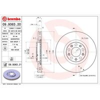Brembo Front Brake Rotors Set 09.9363.21