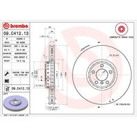 Brembo Front Brake Rotors Set 09.C412.13