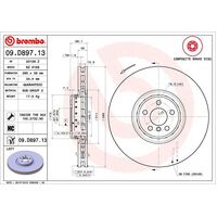 Brembo Front Brake Rotors Set 09.D897.13